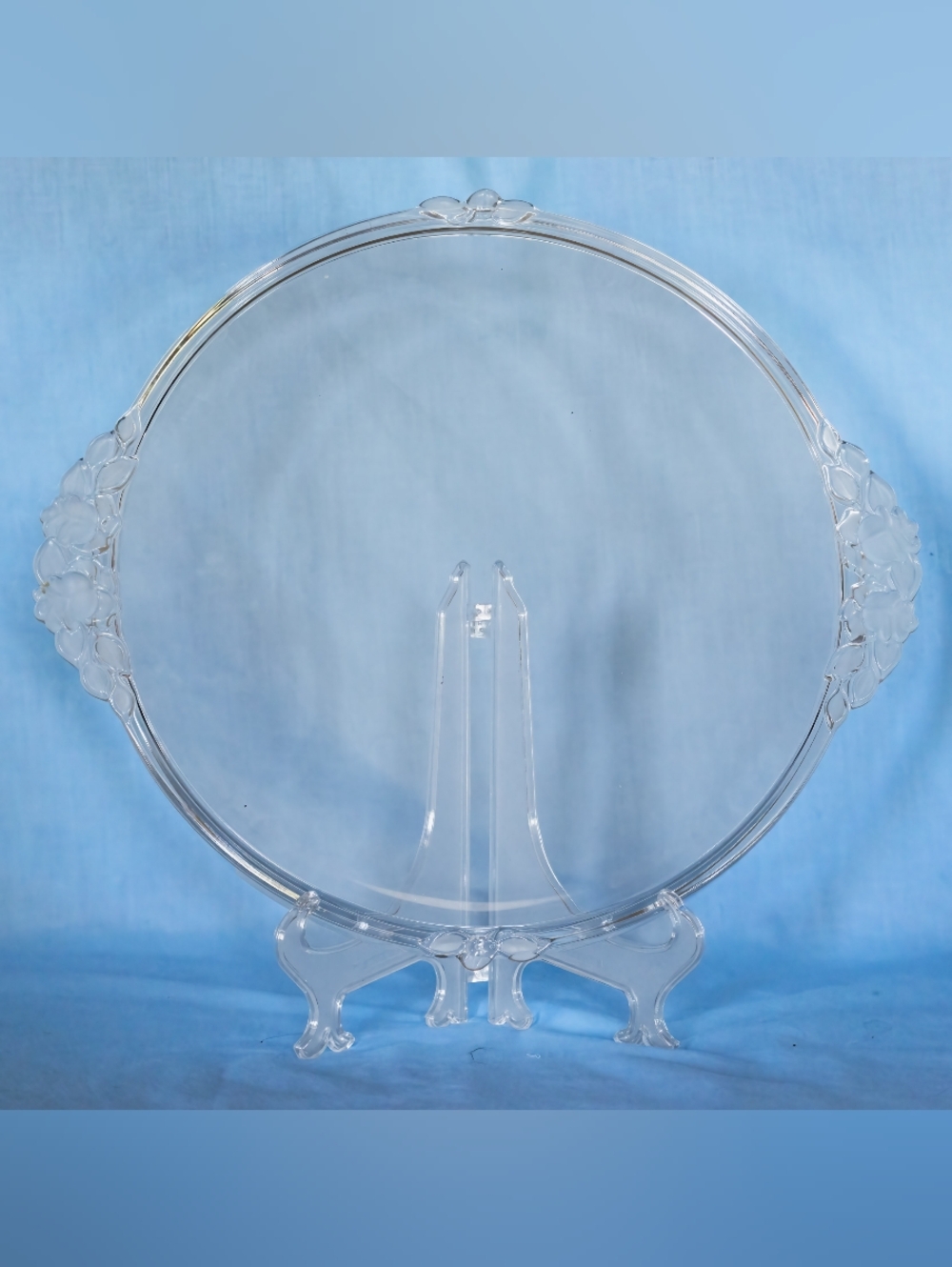Elegant And Rare Mikasa Crystal Glass Cake Platter
